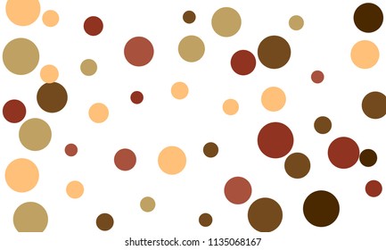 Many Stylish, Modern Classy and Good Looking Orange, Wine Red, Dark Green and Grey Bubbles of Different Size on White Background