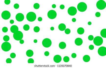 Many Stylish, Modern Classy and Good Looking Green Bubbles of Different Size on White Background