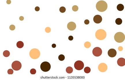 Many Stylish, Modern Classy and Good Looking Orange, Wine Red, Dark Green and Grey Bubbles of Different Size on White Background