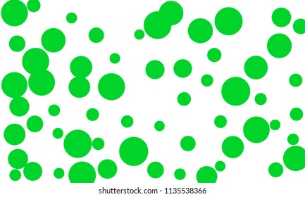 Many Stylish, Modern Classy and Good Looking Green Bubbles of Different Size on White Background