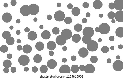 Many Stylish, Modern Classy and Good Looking Grey Bubbles of Different Size on White Background