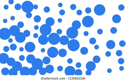 Many Stylish, Modern Classy and Good Looking Blue Bubbles of Different Size on White Background