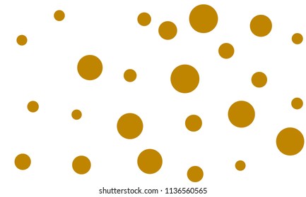 Many Stylish, Modern Classy and Good Looking Brown Bubbles of Different Size on White Background