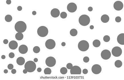 Many Stylish, Modern Classy and Good Looking Grey Bubbles of Different Size on White Background