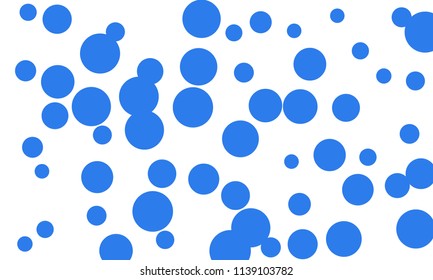 Many Stylish, Modern Classy and Good Looking Blue Bubbles of Different Size on White Background