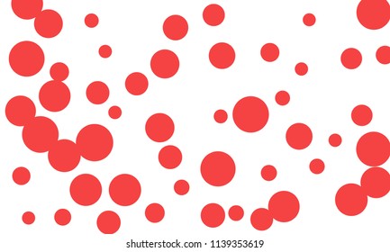 Many Stylish, Modern Classy and Good Looking Pink Bubbles of Different Size on White Background