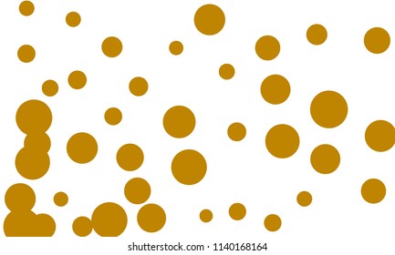 Many Stylish, Modern Classy and Good Looking Brown Bubbles of Different Size on White Background