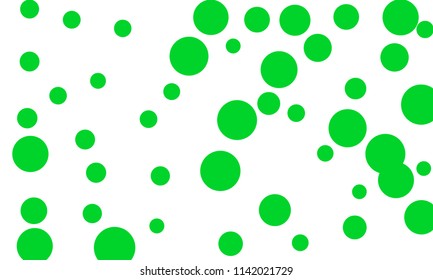 Many Stylish, Modern Classy and Good Looking Green Bubbles of Different Size on White Background