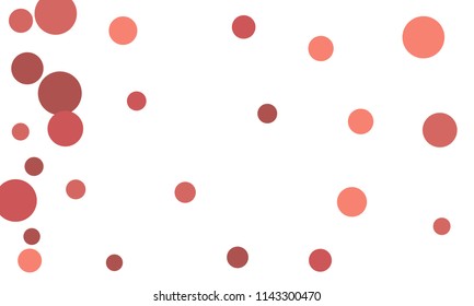 Many Stylish, Modern Classy and Good Looking Pink and Wine Red Bubbles of Different Size on White Background