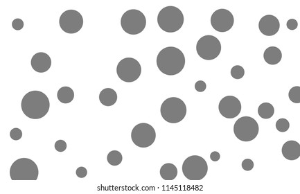 Many Stylish, Modern Classy and Good Looking Grey Bubbles of Different Size on White Background