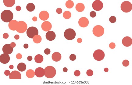 Many Stylish, Modern Classy and Good Looking Pink and Wine Red Bubbles of Different Size on White Background