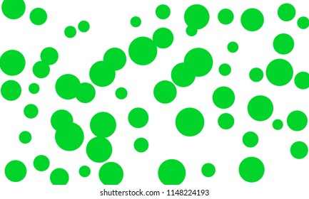Many Stylish, Modern Classy and Good Looking Green Bubbles of Different Size on White Background
