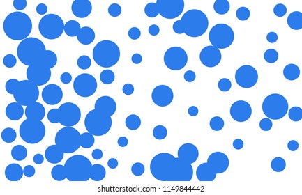 Many Stylish, Modern Classy and Good Looking Blue Bubbles of Different Size on White Background