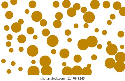 Many Stylish, Modern Classy and Good Looking Brown Bubbles of Different Size on White Background