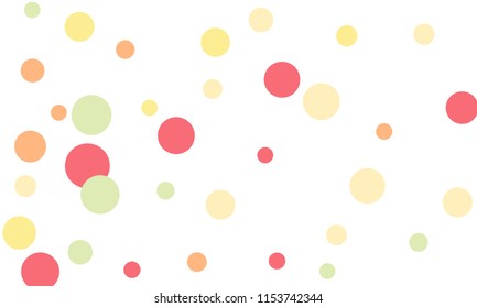Many Stylish, Modern Classy and Good Looking Pink, Orange and Green Bubbles of Different Size on White Background