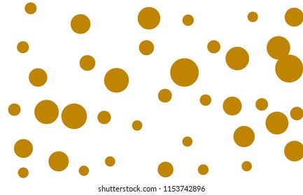 Many Stylish, Modern Classy and Good Looking Brown Bubbles of Different Size on White Background