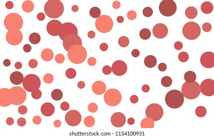 Many Stylish, Modern Classy and Good Looking Pink and Wine Red Bubbles of Different Size on White Background