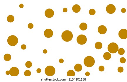 Many Stylish, Modern Classy and Good Looking Brown Bubbles of Different Size on White Background