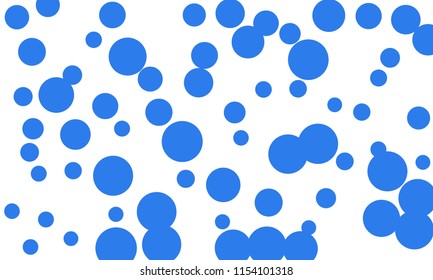 Many Stylish, Modern Classy and Good Looking Blue Bubbles of Different Size on White Background