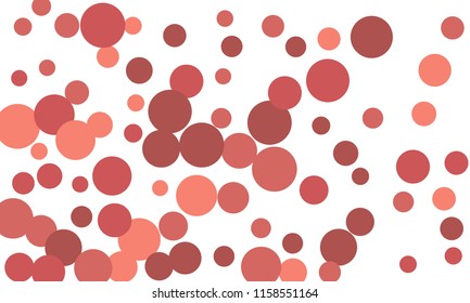 Many Stylish, Modern Classy and Good Looking Pink and Wine Red Bubbles of Different Size on White Background