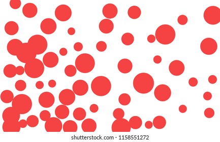 Many Stylish, Modern Classy and Good Looking Pink Bubbles of Different Size on White Background