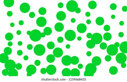 Many Stylish, Modern Classy and Good Looking Green Bubbles of Different Size on White Background