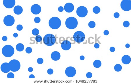 Many Stylish, Modern Classy and Good Looking Blue Bubbles of Different Size on White Background