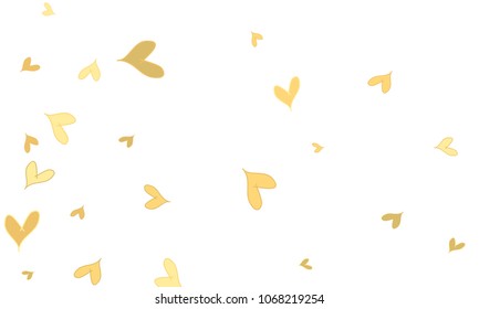 Many Stylish, Modern and Good Looking Brown and Yellow Hearts on White Background