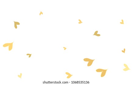 Many Stylish, Modern and Good Looking Brown and Yellow Hearts on White Background