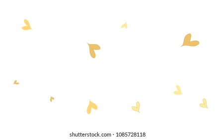 Many Stylish, Modern and Good Looking Brown and Yellow Hearts on White Background