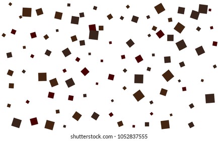Many Stylish, Modern and Nice Looking Grey and Dark Red Confetti of Different Size on White Background