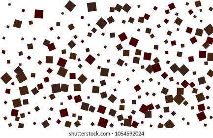 Many Stylish, Modern and Nice Looking Grey and Dark Red Confetti of Different Size on White Background