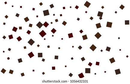 Many Stylish, Modern and Nice Looking Grey and Dark Red Confetti of Different Size on White Background