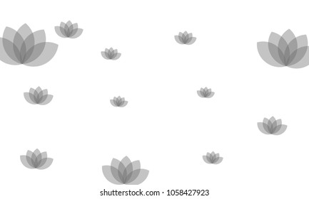 Many Stylish, Modern and Nice Looking Pink Lotuses on White Background
