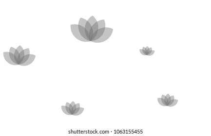 Many Stylish, Modern and Nice Looking Pink Lotuses on White Background