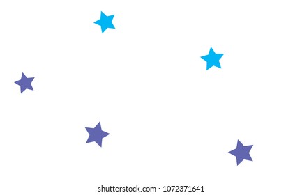 Many Stylish, Modern and Nice Looking Yellow and Blue Stars of Different size on White Background