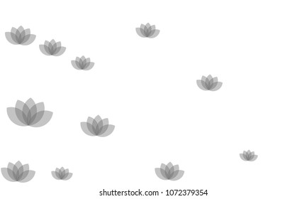 Many Stylish, Modern and Nice Looking Pink Lotuses on White Background