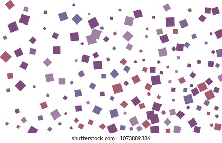 Many Stylish, Modern and Nice Looking Violet and Blue Confetti of Different Size on White Background