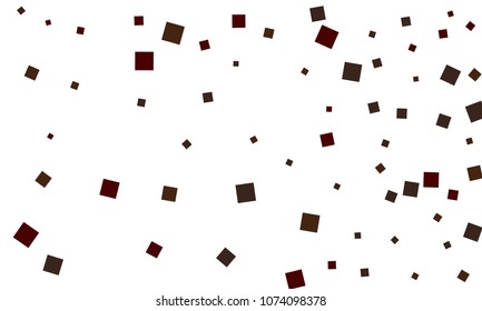 Many Stylish, Modern and Nice Looking Grey and Dark Red Confetti of Different Size on White Background