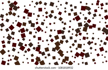 Many Stylish, Modern and Nice Looking Grey and Dark Red Confetti of Different Size on White Background