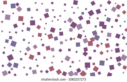 Many Stylish, Modern and Nice Looking Violet and Blue Confetti of Different Size on White Background