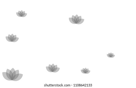 Many Stylish, Modern and Nice Looking Pink Lotuses on White Background