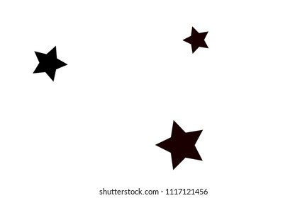 Many Stylish, Modern and Nice Looking Black and Red Stars of Different size on White Background