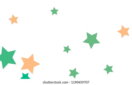 Many Stylish, Modern and Nice Looking Stars of Different size on White Background