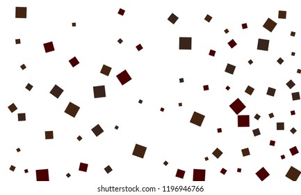Many Stylish, Modern and Nice Looking Grey and Dark Red Confetti of Different Size on White Background