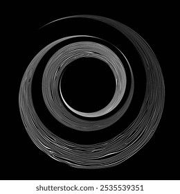 Many thin Lines in Spiral Form for comic books . Vortex Vector Illustration . Swirly spiral Logo . Spiral Design element . Abstract swirl icon . Twirl lines