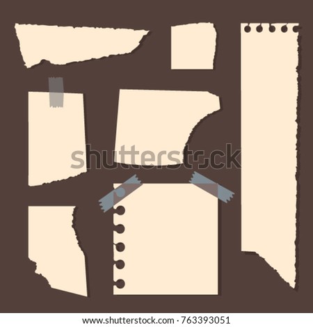 Similar – Image, Stock Photo Bulletin board with scraps of torn paper. Pieces of paper background.