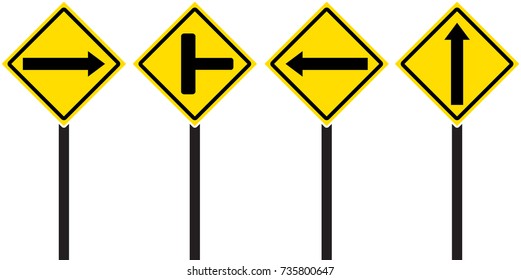 Many traffic sign