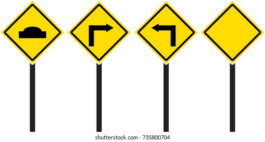 Many traffic sign