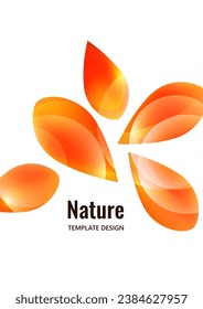 Many transparent isolated petals on a white background. Vector illustration